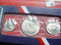 (3) Coin Silver 1976 Bicentennial Unc Set