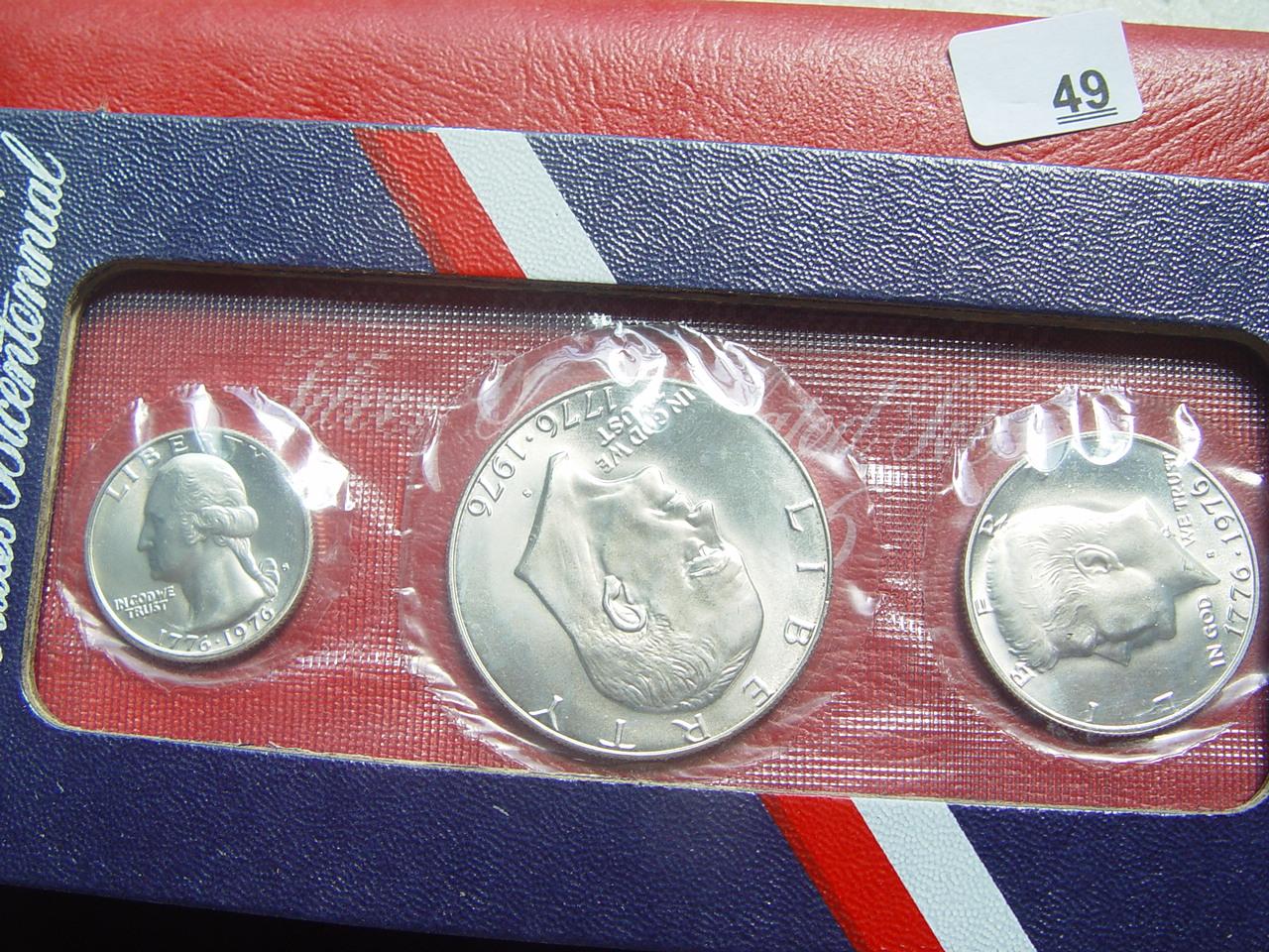 (3) Coin Silver 1976 Bicentennial Unc Set