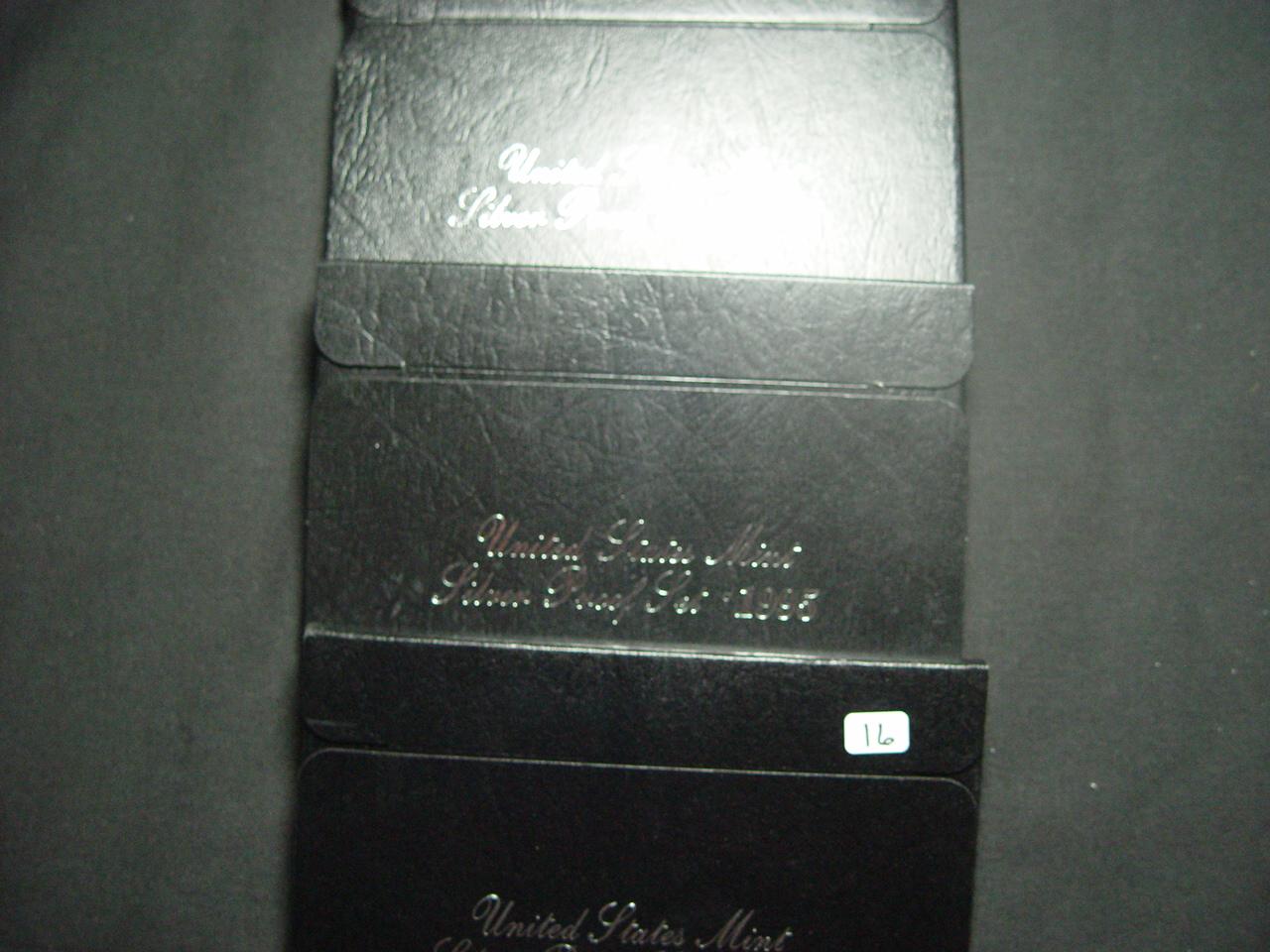 Three Silver Proof Sets: 1994, 1995, 1996