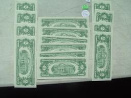 $2 Red Notes - 14 Total 1963A All CU All Consecutive FR 1514