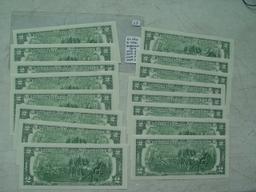 $2 FRN - 16 Total - Consecutive Sets, 2009 (5), 2009 (5), 2009 (4), 2009 (2)