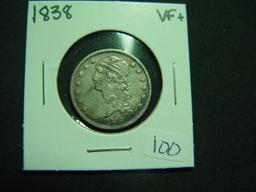 1838 Bust Quarter   VF+