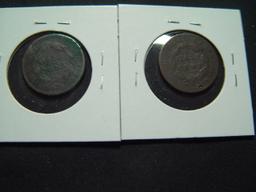 Pair of Half Cents: 1810 & 1825