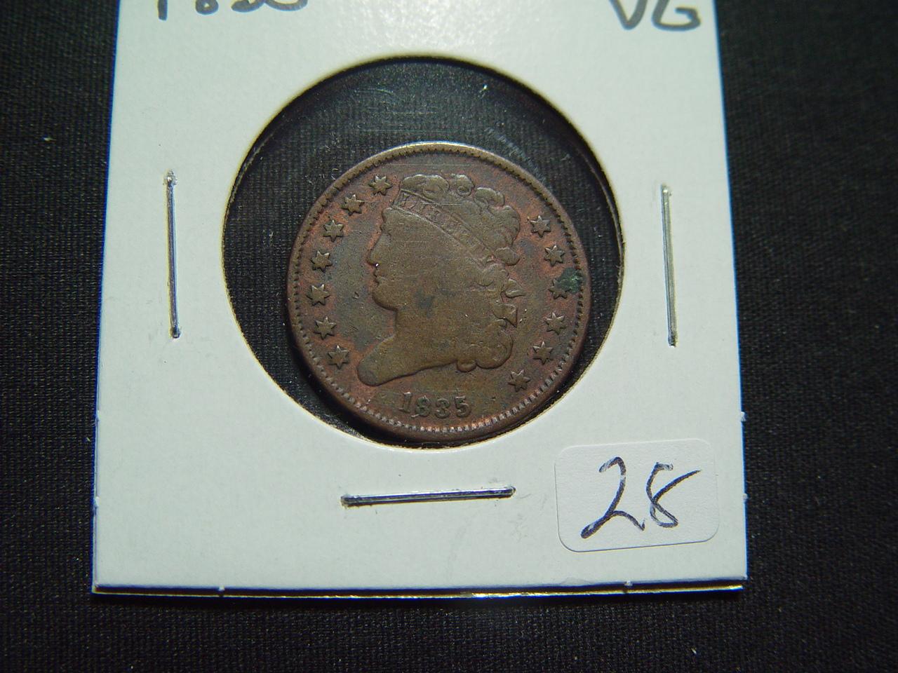 1835 Half Cent   VG