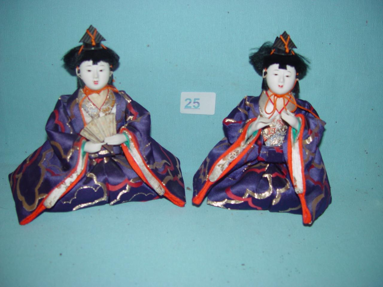 Pair Of 7" Japanese Figures