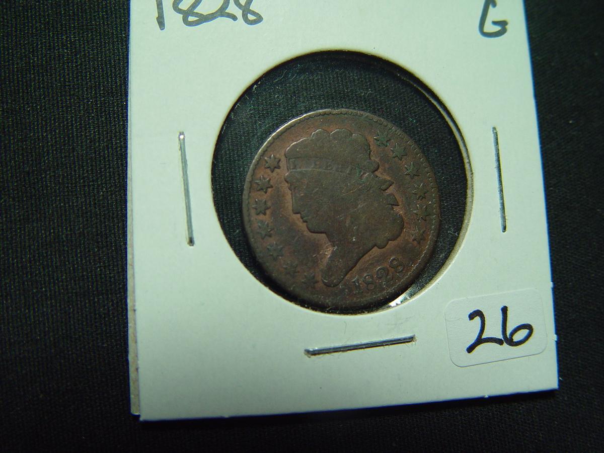 1828 Half Cent   Good