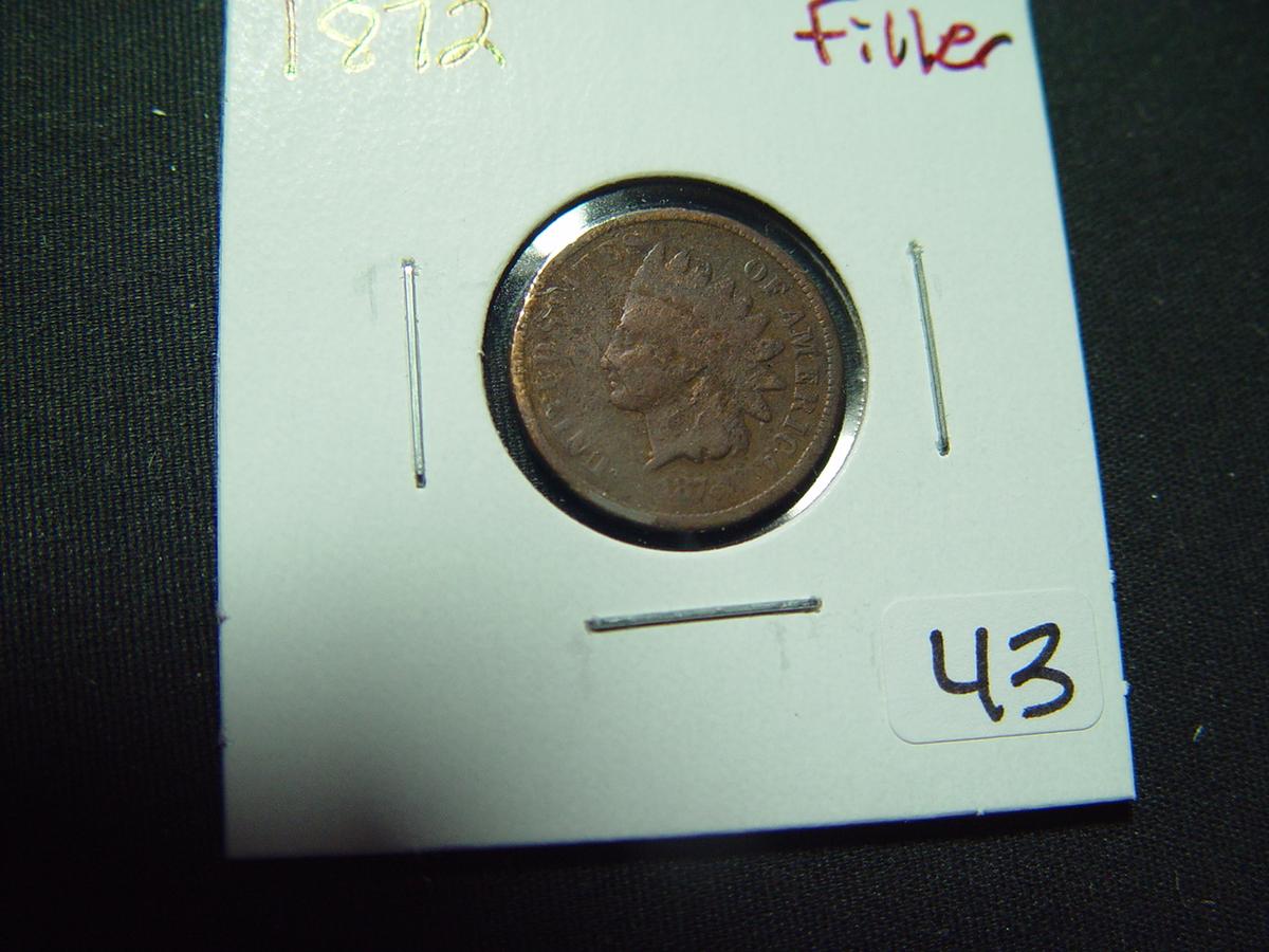 1872 Indian Cent   Filler