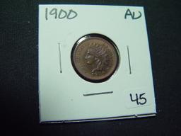 1900 Indian Cent   AU