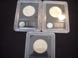 Three 50 Cent Kennedy's BU 1965, 1965 & 1965 40% Silver