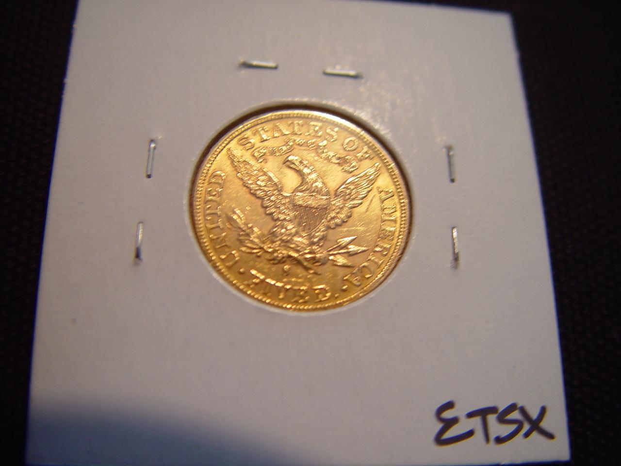 1885-S $5 Gold Liberty XF