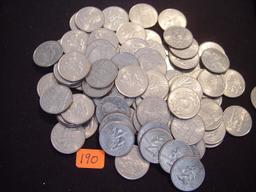 25 Cent State Quarters 89 Total 1999 - 2004 All P's BU Clad