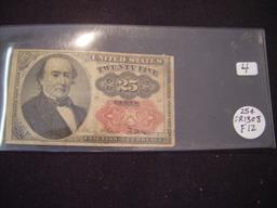 25 Cent Fractional Series of 1874 F FR 1308