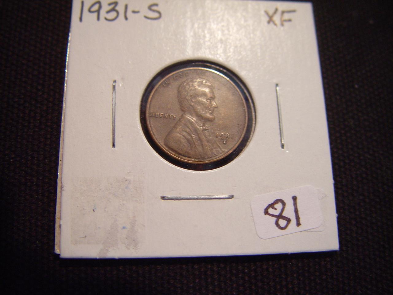 1931-S Lincoln Cent XF