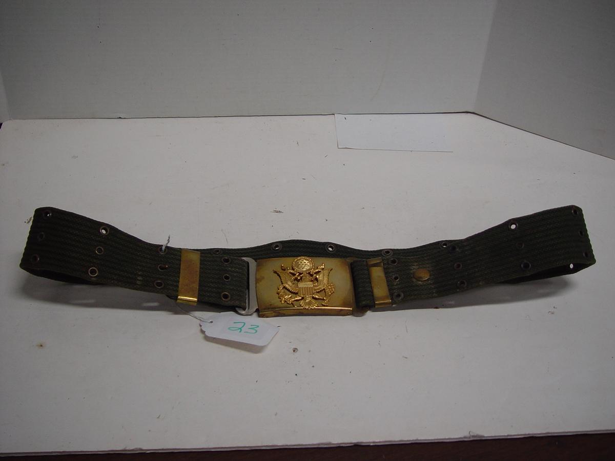 Military Belt w/Brass Buckle