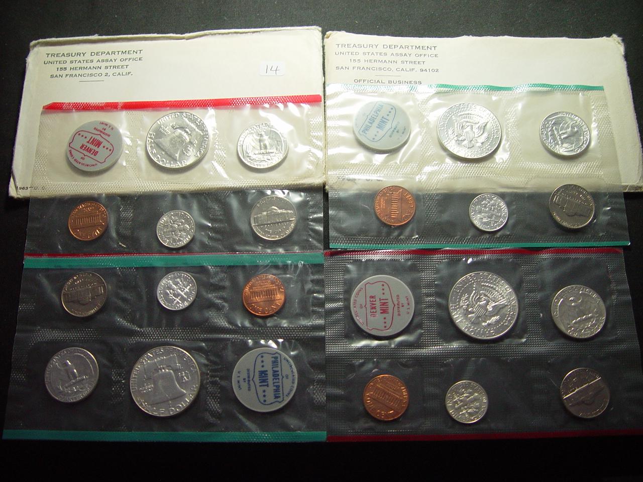Two Silver Mint Sets: 1963 & 1964