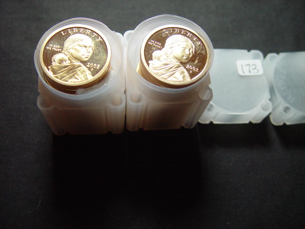 Two Rolls of Proof 2003 Sacajawea Dollars- 40 Coins