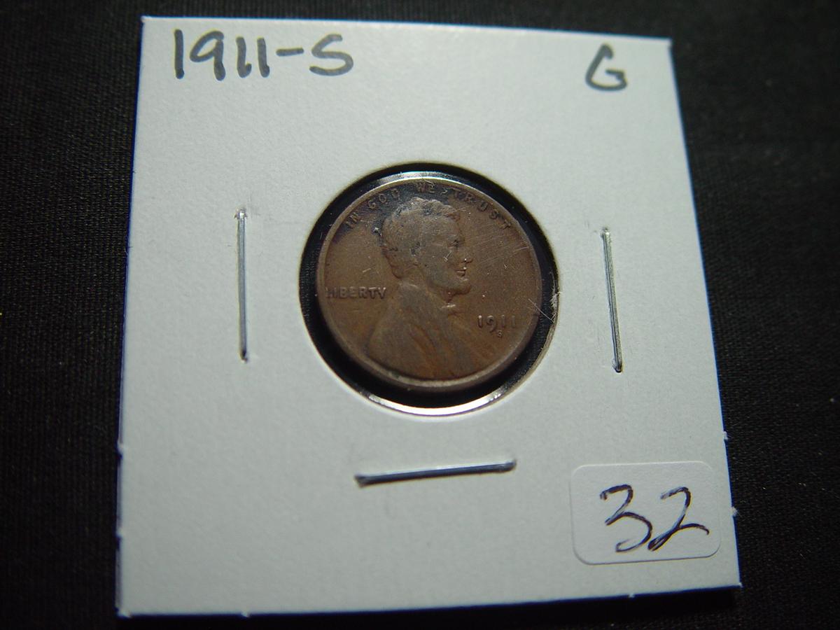 1911-S Lincoln Cent   Good   Semi-key