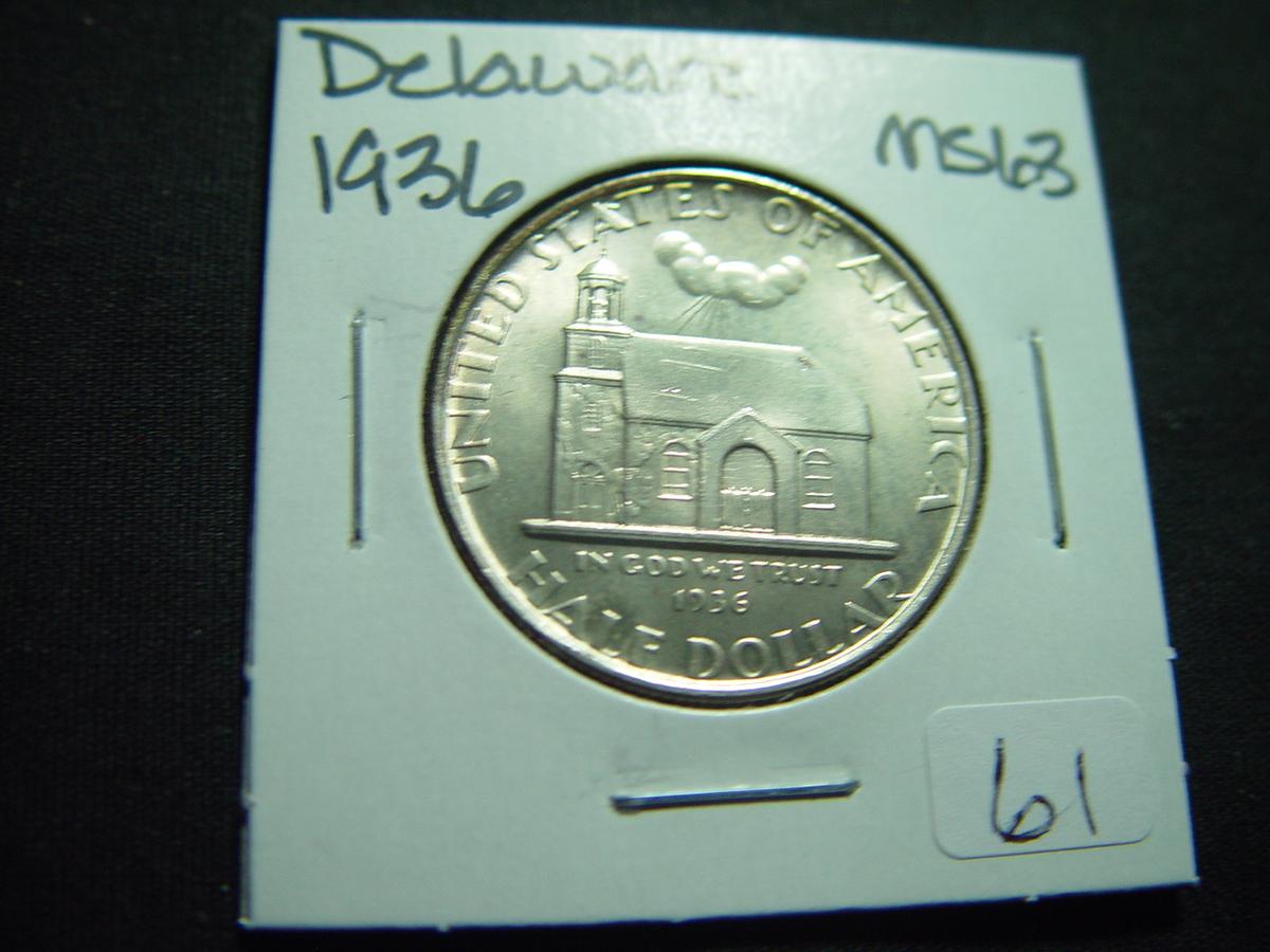 1936 Delaware Commem. Half   BU