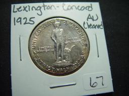 1925 Lexington-Concord Commem. Half   AU, cleaned