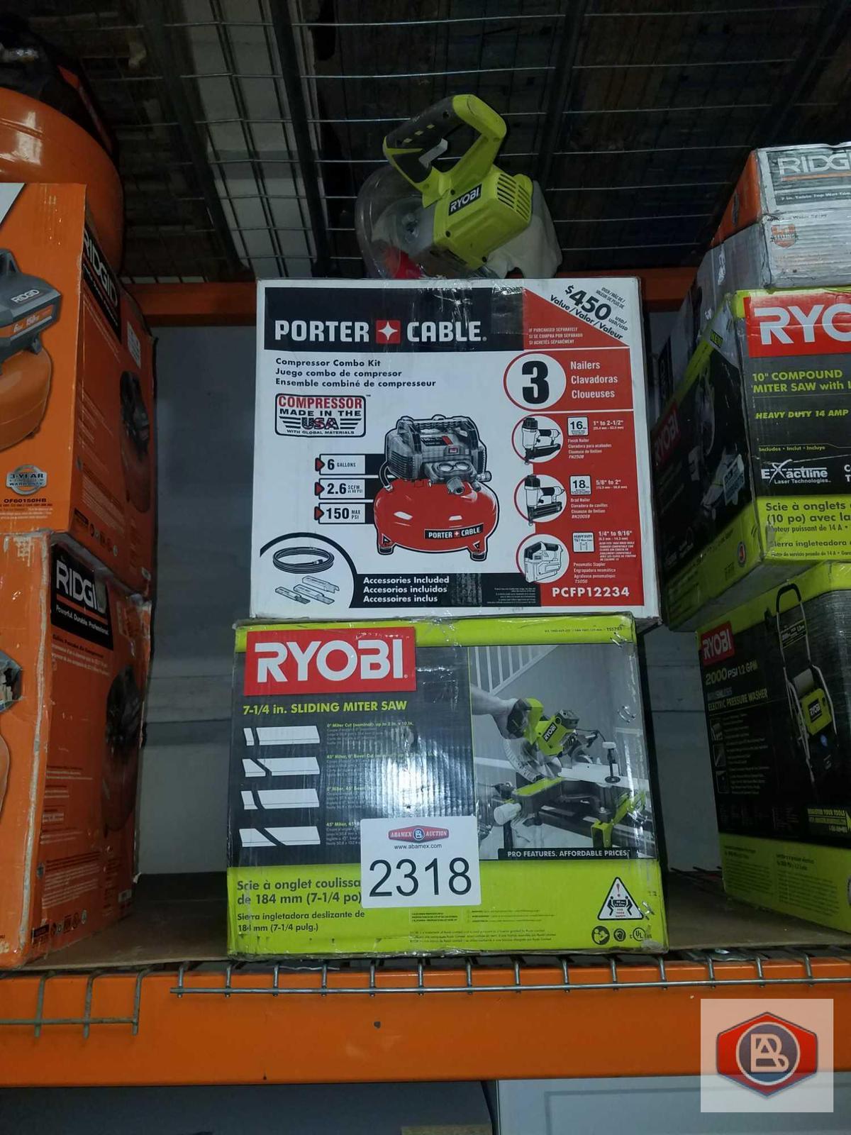 Porter cable and Ryobi