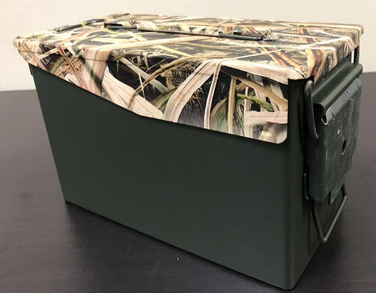 Camouflage Ammo Can by treeline