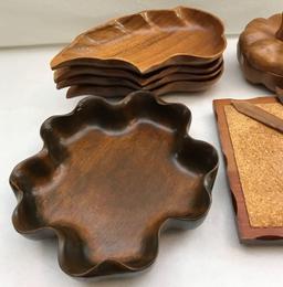 Assorted Wood Lot with Carved Wood Bowl