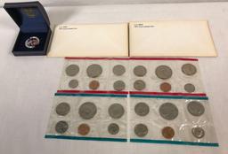 (2) Double 1979 Uncirculated U.S. Mint Coin Sets with envelopes