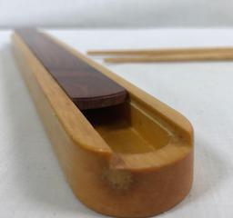 Pair of Handcrafted Chestnut Chopsticks in a Cedar & Spruce Box