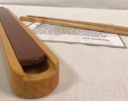 Pair of Maple Chopsticks in Cedar & Spruce Case.