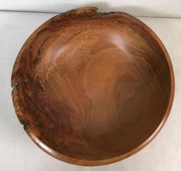 Rustic hand-turned Wood Apple Bowl by Vince Zaccardi (2016)