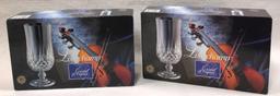 (8) Longchamp Crystal d'Arques (France) Water Goblets (NIB)