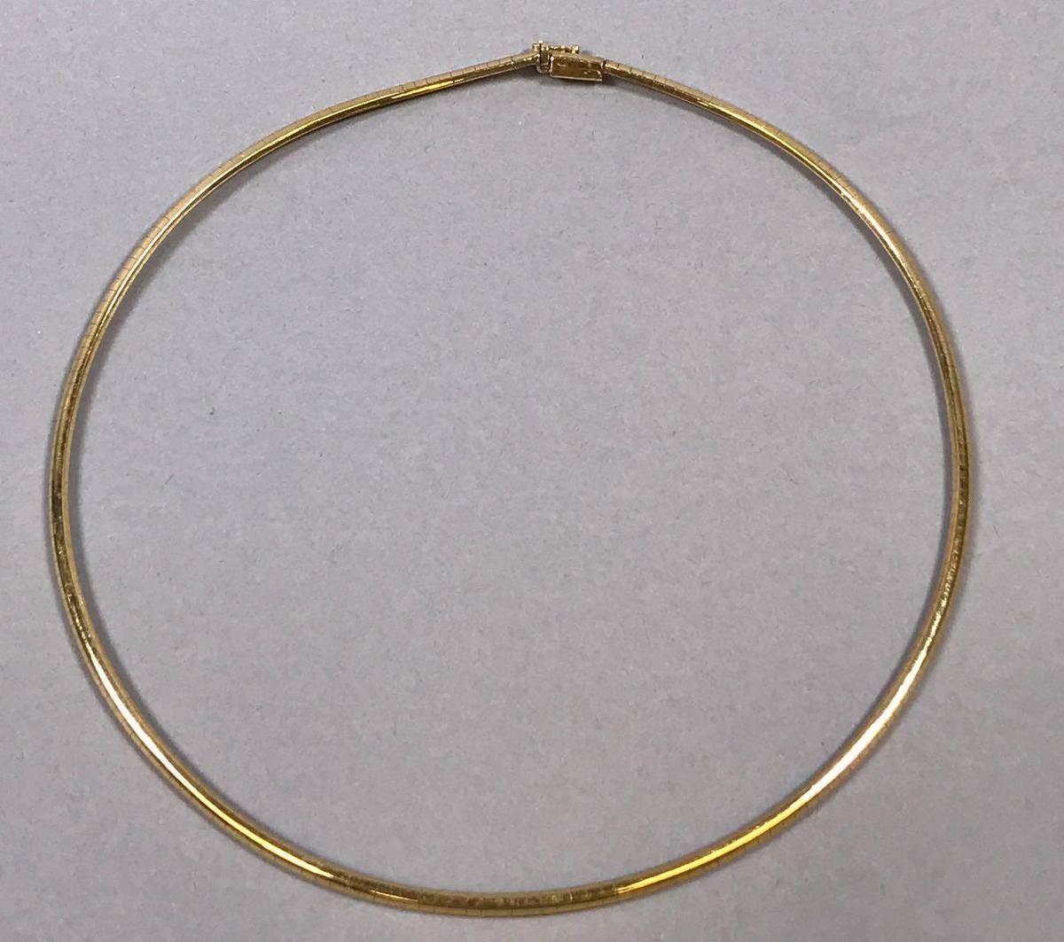 14k Gold Omega Chain Necklace (Italy)