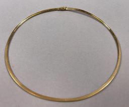 14k Gold Omega Chain Necklace (Italy)