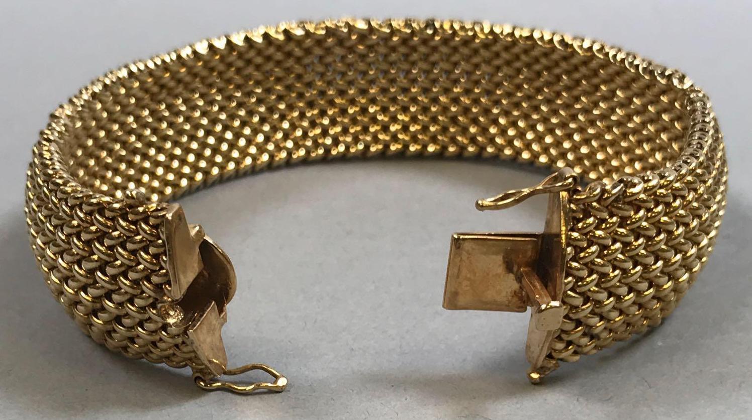 14k Gold Mesh Bracelet