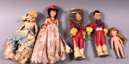 (5) Vintage Blinking Eye Dolls