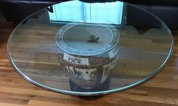 Asian Urn Glass-Top Coffee Table (LPO)