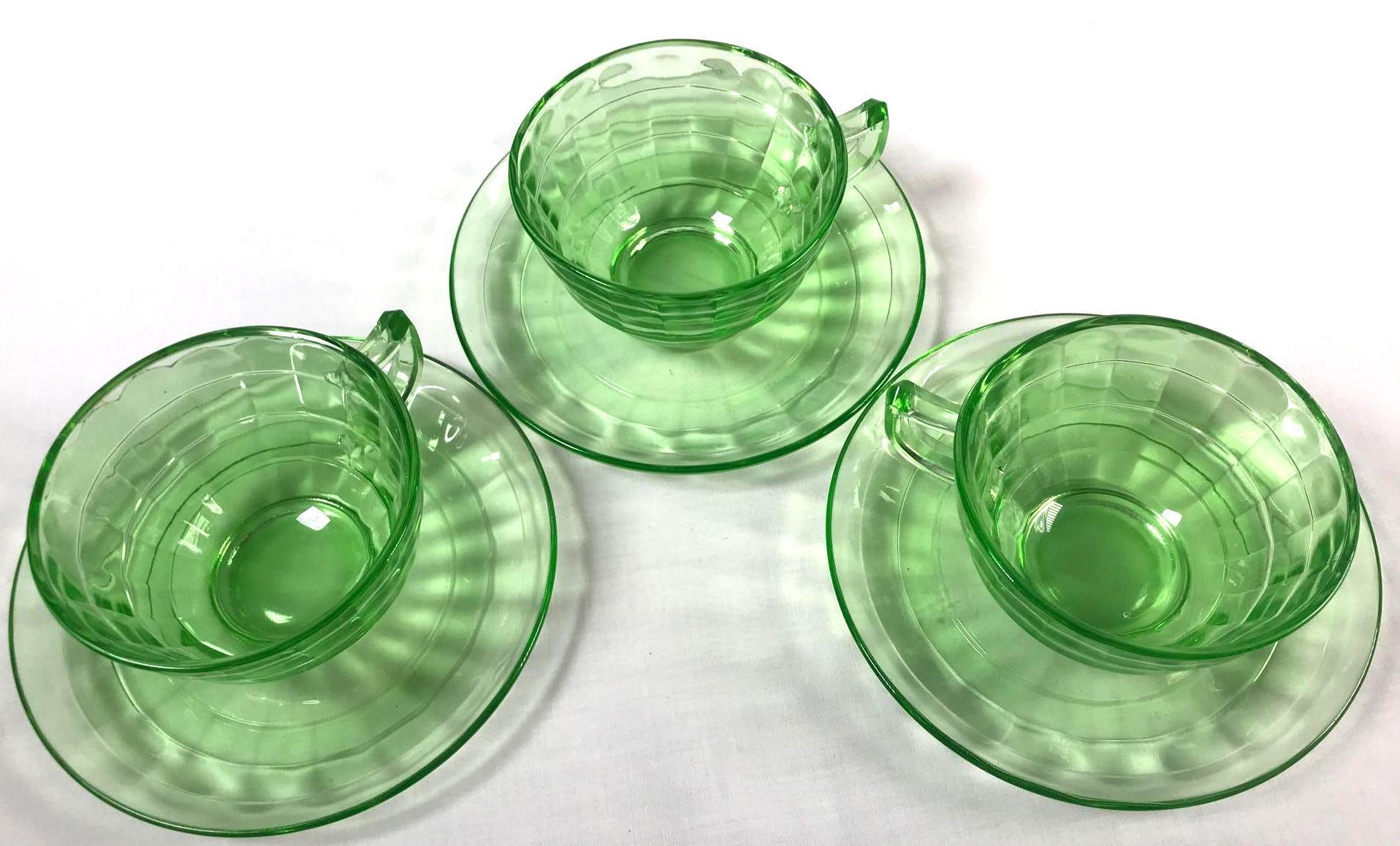 (24) Assorted Vaseline Uranium Glass