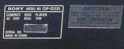 Sony 5-Disc Digital Servo System CD Changer