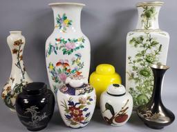 (4) Oriental Style Vases and (4) Ginger Jars (LPO)