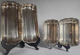 (2) Handled Divided Relish Trays by Bristol