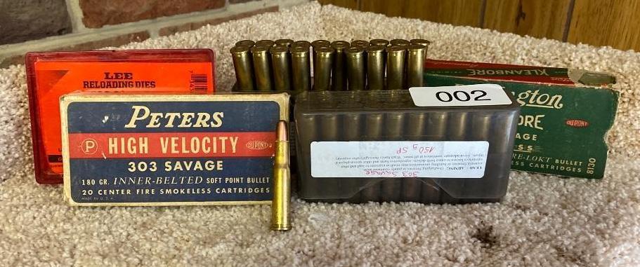 303 Savage Ammunition and Lee Die Set