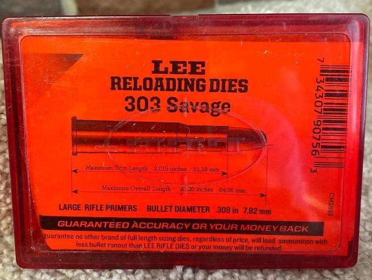 303 Savage Ammunition and Lee Die Set