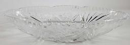 (3) Polish Cut Crystal Oval Dishes