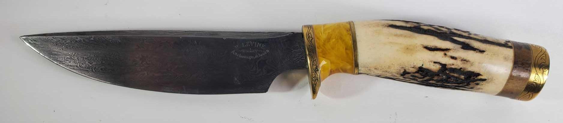 Bob Levine Fixed Blade Knife with Sheath