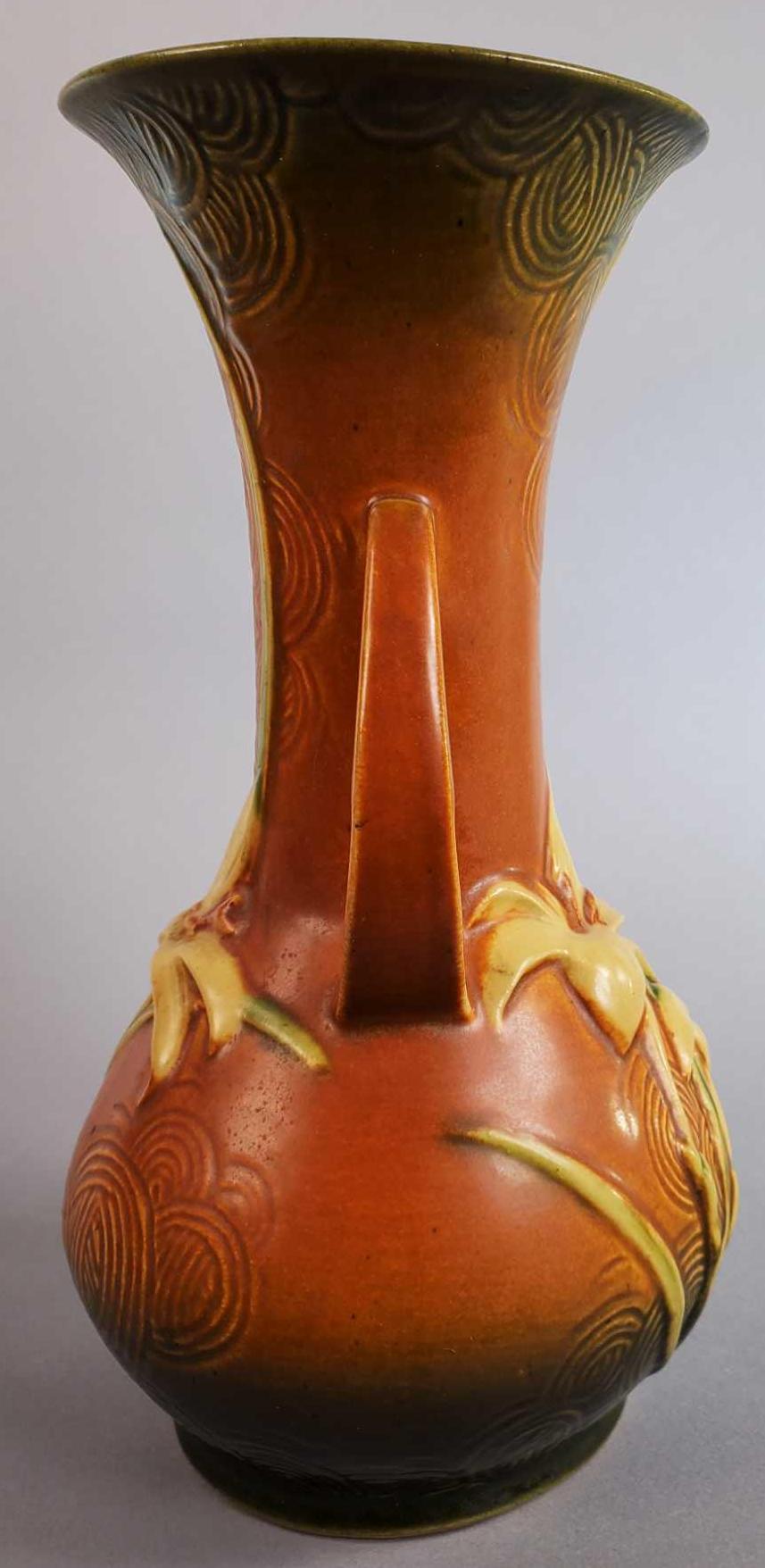 Roseville Brown Zephyr Lily Vase 137-10"