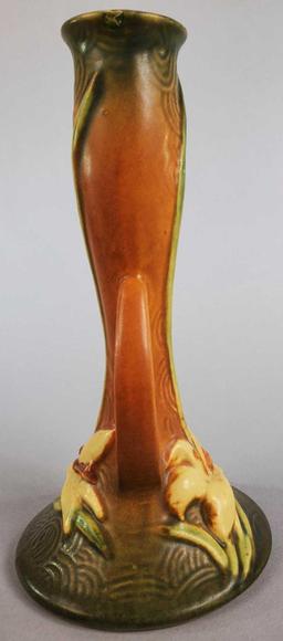 Roseville Brown Zephyr Lily Bud Vase 201-7"