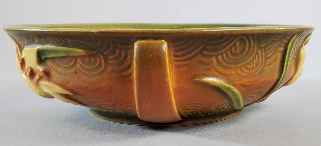 Roseville Brown Zephyr Lily Bowl 472-6"