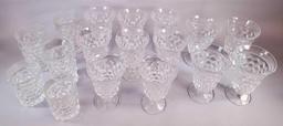 Fostoria American Glass Stem Pattern #2056 - 17 pieces