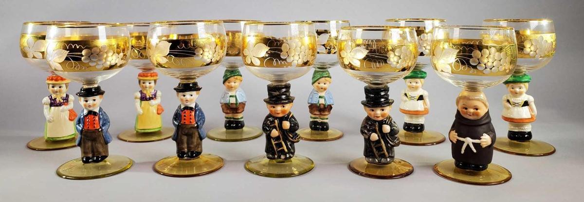 (11) Vintage Goebel/Hummel Wine Goblets