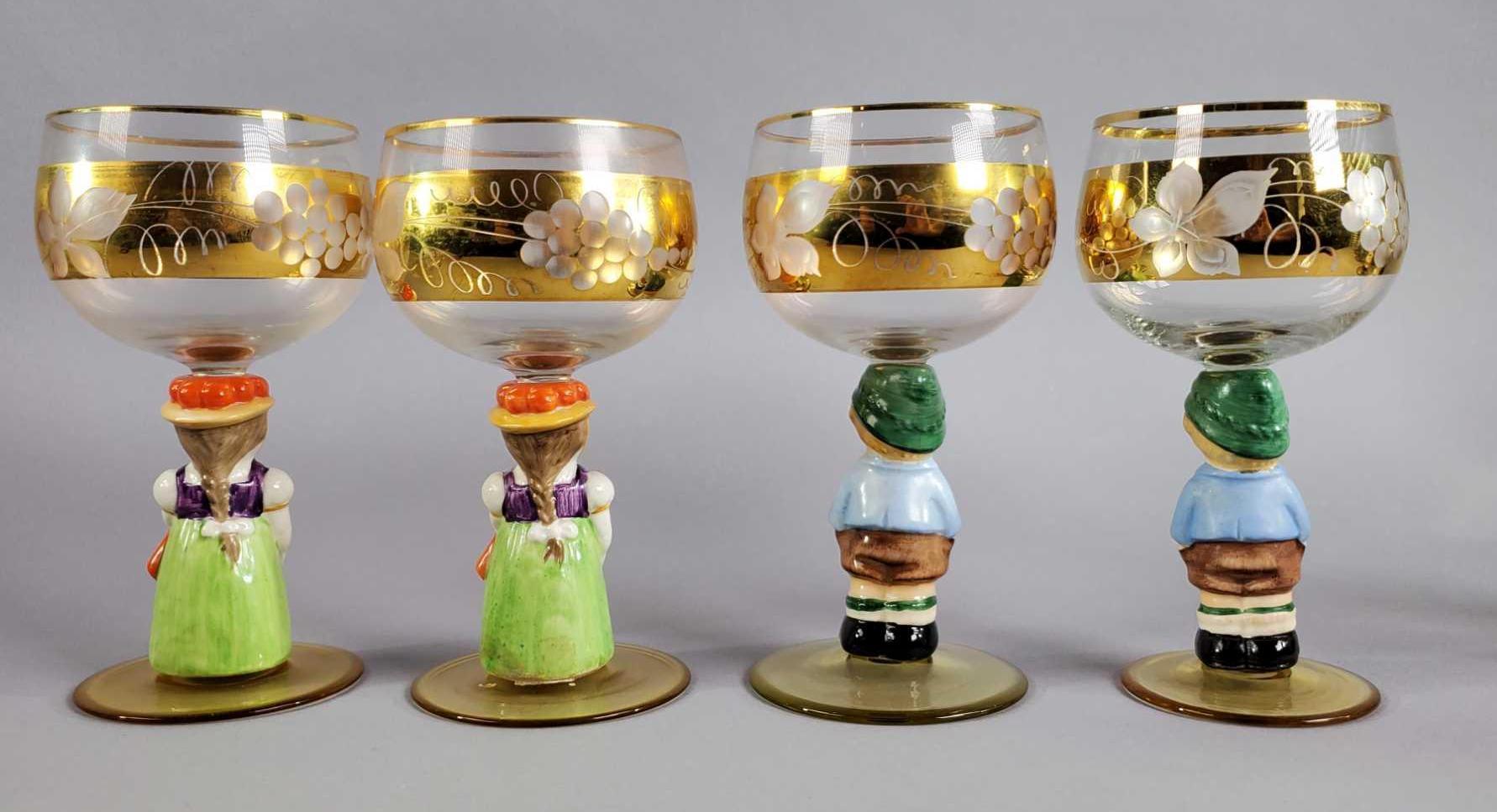 (11) Vintage Goebel/Hummel Wine Goblets